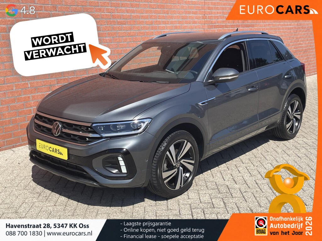 Volkswagen T-Roc 1.5 TSI 150pk DSG R-Line Navigatie Apple Carplay / Android Auto Parkeersensoren Afneembare trekhaak Park Assist Adaptive Cruise Control Elektrische achterklep Stoel- en stuurverwarming Climate Control Ledverlichting Virtual Cockpit