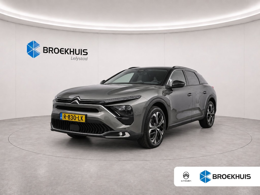 Citroën C5 X 1.2 PURETECH 130PK BUSINESS PLUS AUTOMAAT / NAVI / LEDER / CLIMA / LED / PDC / CAMERA / 19" LMV / KEYLESS / HUD / ADAPT. CRUISECONTROL / NIEUWSTAAT !!