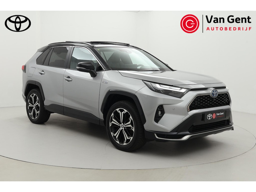 Toyota RAV4 2.5 Plug-in Hybrid AWD Bi-Tone Plus | Panoramadak | Apple Carplay / Android Auto | 360 camera | Leder | Stoelverwarming/-ventilatie | Dodehoek detectie | JBL | Head-up display | Digitale binnenspiegel | 19 inch