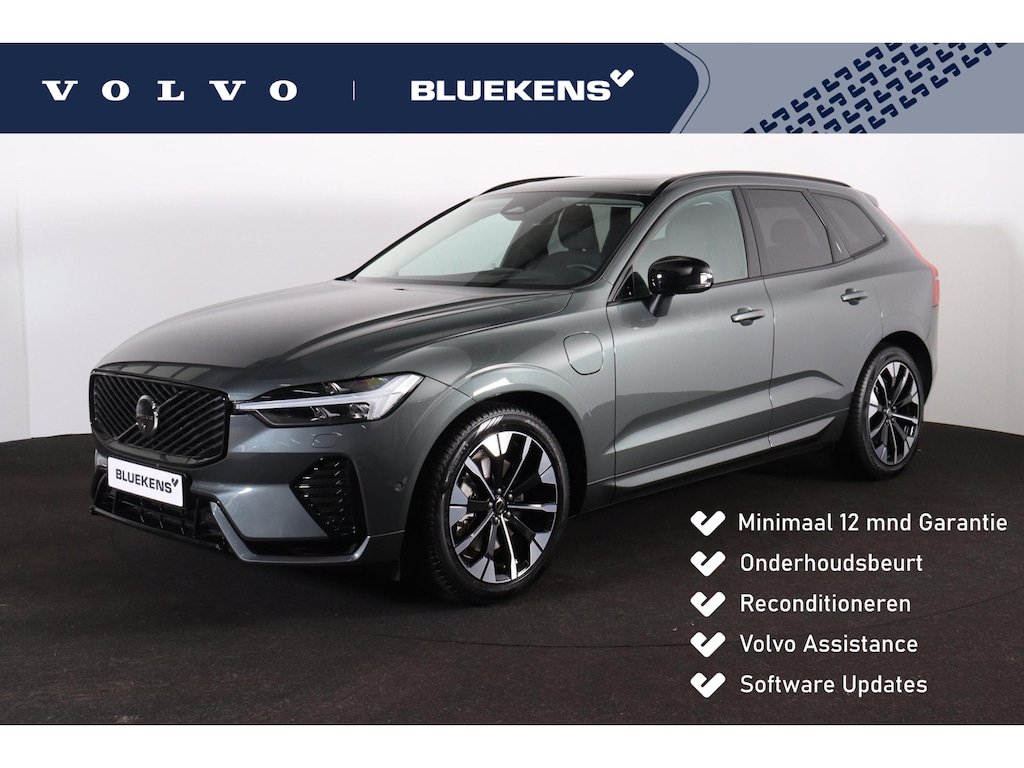 Volvo XC60 T6 Recharge AWD Ultra Dark - Panorama/schuifdak - Luchtvering - IntelliSafe Assist & Surround - 360º Camera - Harman Kardon audio - Adaptieve LED koplampen - Verwarmde voorstoelen, stuur & achterbank - Parkeersensoren voor & achter - Elektr. bedienb. voorstoelen met geheugen - Head up display - Draadloze tel. lader - Extra getint glas - Inklapbare trekhaak - 20' LMV