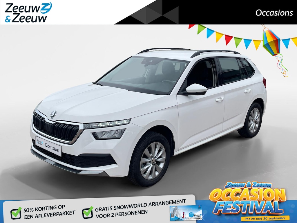 Skoda Kamiq 1.0 TSI Active *Navi via Carplay*Parkeersensoren*Cruise Control*Airco*LM.Velgen*Leuke auto!
