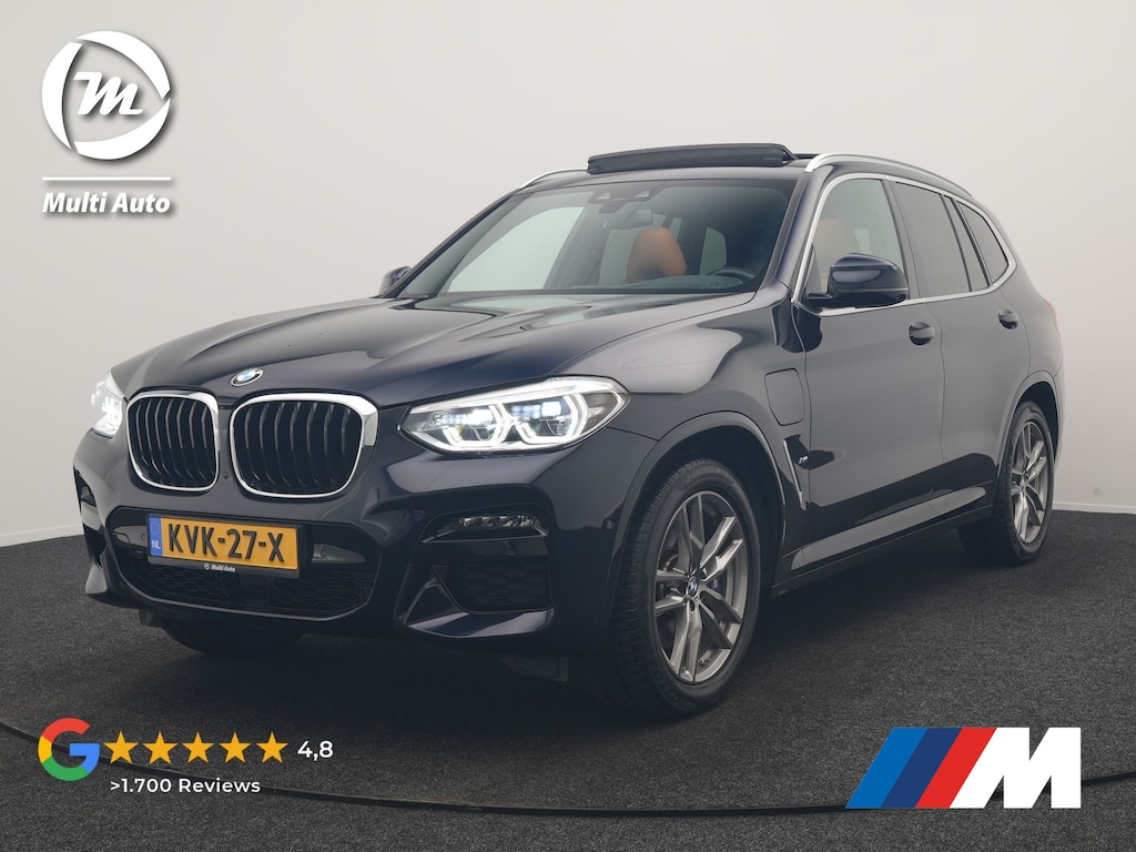 BMW X3 xDrive30e M Sport PHEV 293pk Dealer O.H. | Panodak | Adaptive Cruise | Head Up | 360 Camera | Harman / Kardon | Lederen Competition Stoelen Memory & Verewarmd | Stuur Verwarmd | Blis | Adaptive LED | Apple Carplay | Sfeerverlichting | Plug In Hybrid |