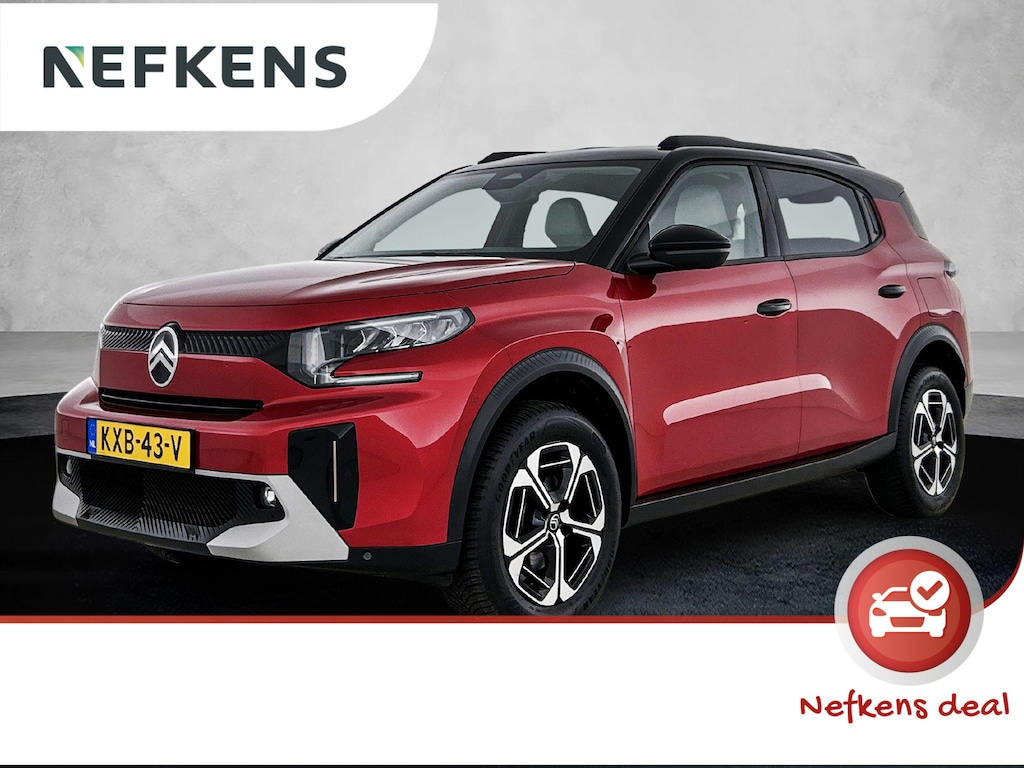 Citroën C3 Aircross SUV Max Hybrid 145pk Automaat | Navigatie | Achteruitrijcamera | Winterpakket | Climate Control | Cruise Control | Parkeersensoren v+a | Dodehoeksensor | Bluetooth | Draadloze Apple Carplay / Android Auto | Comfortstoelen | Elektrisch inklapbare spiegels | Led koplampen | Afwijkende dakkleur | All Seasonbanden | Donker getint glas | 17" lichtmetalen velgen |