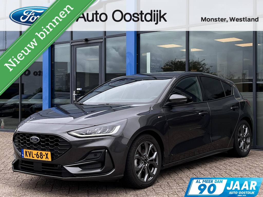 Ford Focus 1.0 EcoBoost Hybrid ST Line X 155PK Automaat Winterpack Adaptieve Cruise Camera B&O Navi Parkeersensoren Keyless Climate Privacy Glass *Sportief*