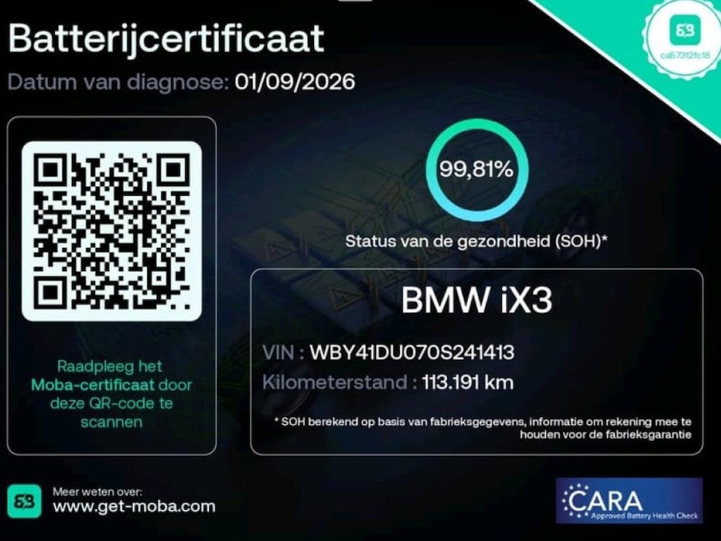 BMW iX3 High Executive 80 kWh 99% SOH LASER SHADOW LINE TREKHAAK LCI