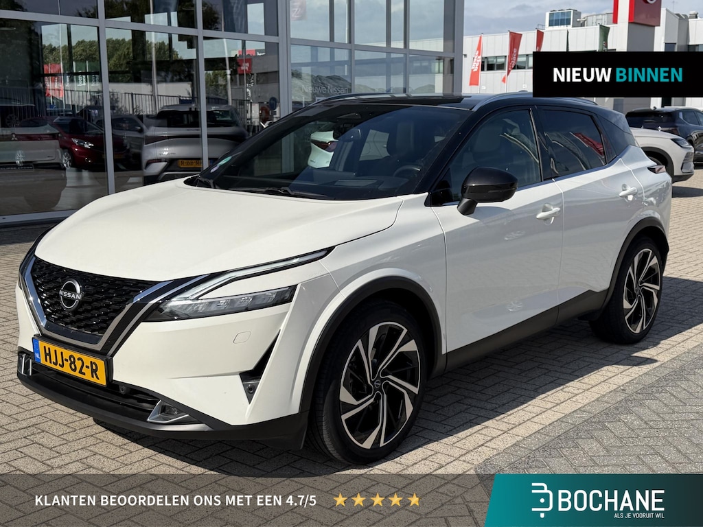 Nissan Qashqai 1.3 MHEV Xtronic Tekna Plus | BOSE | Leder | Panoramadak | 360° camera | Head-Up Display | Stoel- en stuurverwarming