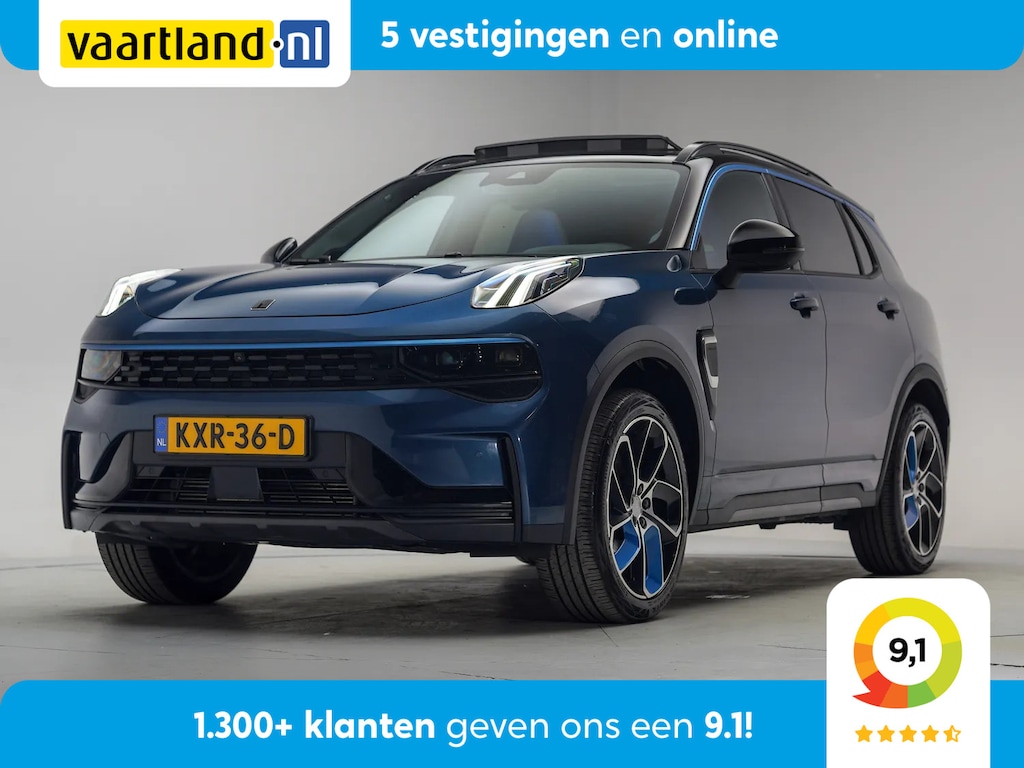 Lynk & Co 01 1.5 PHEV MY23 6,6kWh Blauw [ SOH 94,6% ] [ Zwarte hemel 360°cam Pano Navi ]