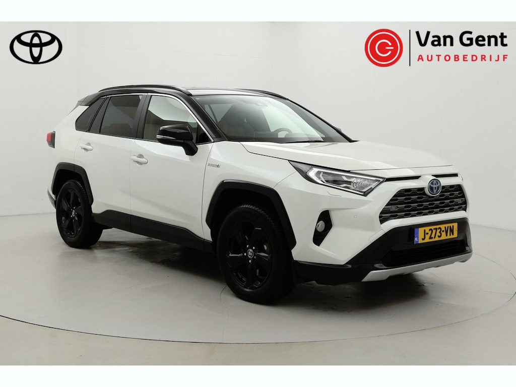 Toyota RAV4 2.5 Hybrid 2WD Bi-Tone | Trekhaak | Apple Carplay / Android Auto | Stoel-/stuurverwarming | Verwarmbare voorruit | Leder | LED | Parkeersensoren voor/achter | Camera | Keyless | Adaptive Cruise | Clima | 18 inch