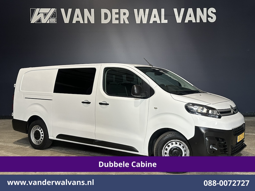 Citroën Jumpy 2.0 BlueHDI 123pk L3H1 Dubbele Cabine Euro6 Airco | 6-Zits | 2x Zijdeur | Camera | Navigatie | Apple Carplay Android Auto, Cruisecontrol, Parkeersensoren, 2500kg Trekhaak