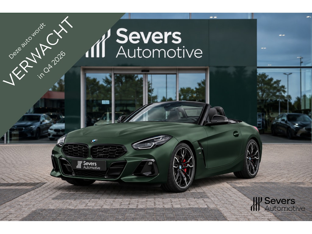BMW Z4 Roadster M40i M- Sport | FROZEN DEEP GREEN METALLIC | Harman Kardon | Head-Up Display | Elektrische Stoelen | Stuurwielverwarming | Windscherm | M SPORTREM, ROOD HOOGGLANS | Adaptieve LED-koplamp |