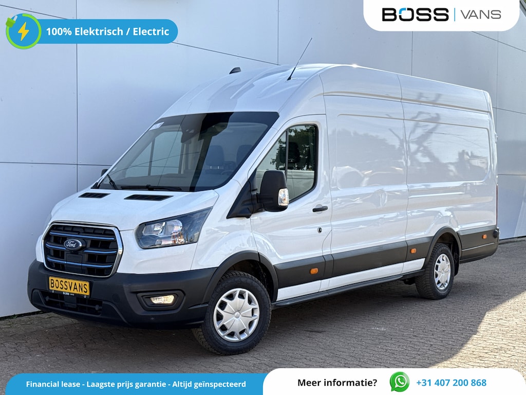 Ford E-Transit 68kWh 184PK L4H3 317km WLTP 95.1% (SOH) BEV Snelladen Carplay Climate control 360° Camera Parkeersensoren v+a Stoelverwarming