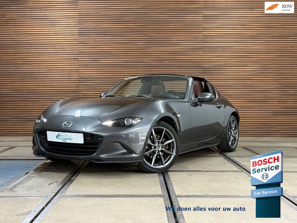 Mazda MX-5 RF 2.0 SkyActiv-G 160 GT-M | Targa | Takumi Leder | Keyless | Winterpakket | LED | Cruise |Roadster Fastback | Plaatje!