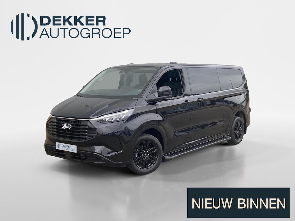Ford Transit Custom 320 2.5 PHEV L2H1 Black Platinum DC Dubbele cabine - Lederen bekleding - Sidebars - Stoelverwarming - Camera