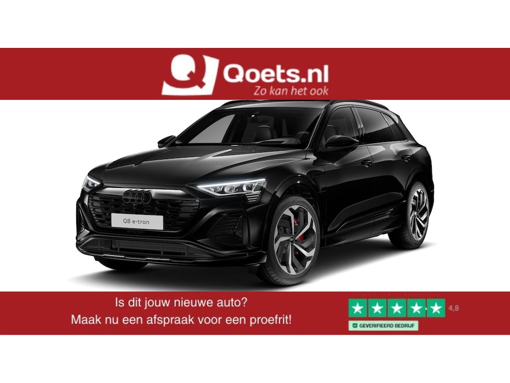 Audi Q8 e-tron 55 quattro S Edition 115 kWh Trekhaak - Panoramadak - Adaptieve Cruise Control - Head up - Stoelverwarming voor/achter - LED koplampen - Uitgebreide interieurvoorverwarming -