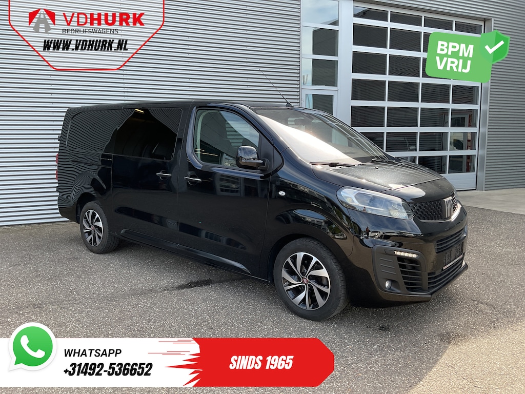 Fiat Scudo 2.0 MJ 180 pk Aut. DC Dubbel Cabine Xenon/ 2x Schuifdeur/ Carplay/ Keyless/ Navi/ Climate/ Camera/ Cruise/ 17’LMV/ PDC/ DAB