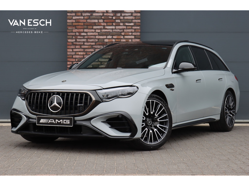 Mercedes-Benz E-klasse Estate AMG 53 4MATIC+ Premium+ | 612pk | Hyperscreen | Achterasbesturing | Distronic+ | Burmester | Trekhaak | HUD | Verwarmd Stuurwiel | Digital Light | 3D-Display |