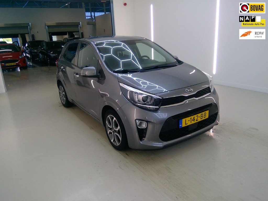 Kia Picanto 1.0 DPi DynamicPlusLine+Ecc+Led+Breed-Navigatie+camera+cruise+Leder-Multie-stuur = ORIG/NL !!