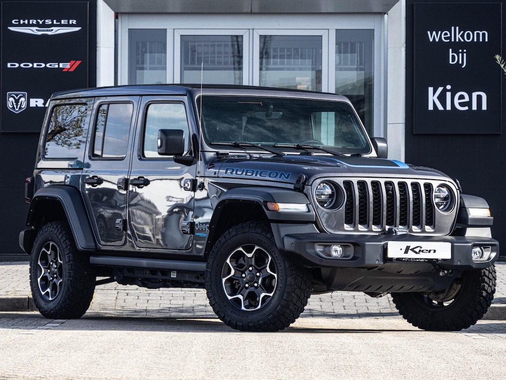 Jeep Wrangler Unlimited 4xe 380 Rubicon | Leder | Lier | Cruise Control | Sky roof | Camera| Stoel + stuurverwarming | Navigatie |