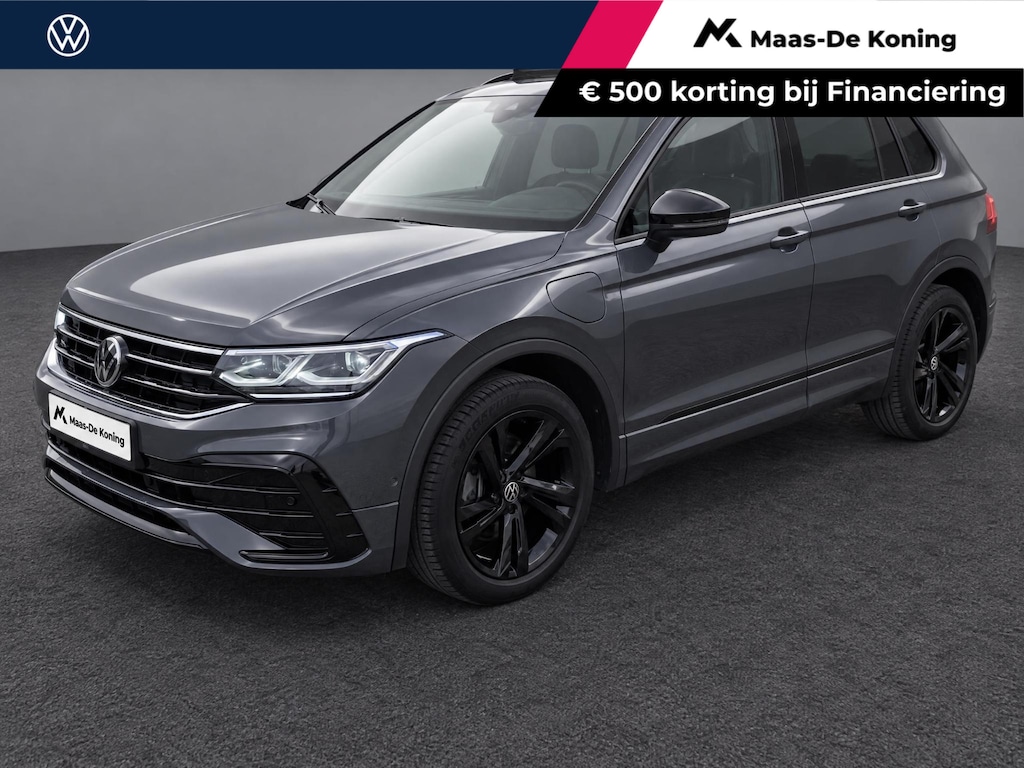 Volkswagen Tiguan 1.4TSIeHybrid 180kW/245PK R-Line Black Style · Panoramadak · Leder · 360°Camera + Parkeersensoren · Stoelverwarming · Elektr. stoelverstelling ·