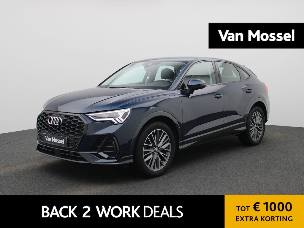 Audi Q3 Sportback 35 TFSI Pro Line Business | Black Pack | Automaat | Apple CarPlay | Navigatie | Leder | Stoelverwarming | Achteruitrijcamera | Climate Control | Cruise Control | Parkeersensoren | Lichtmetalen Velgen |