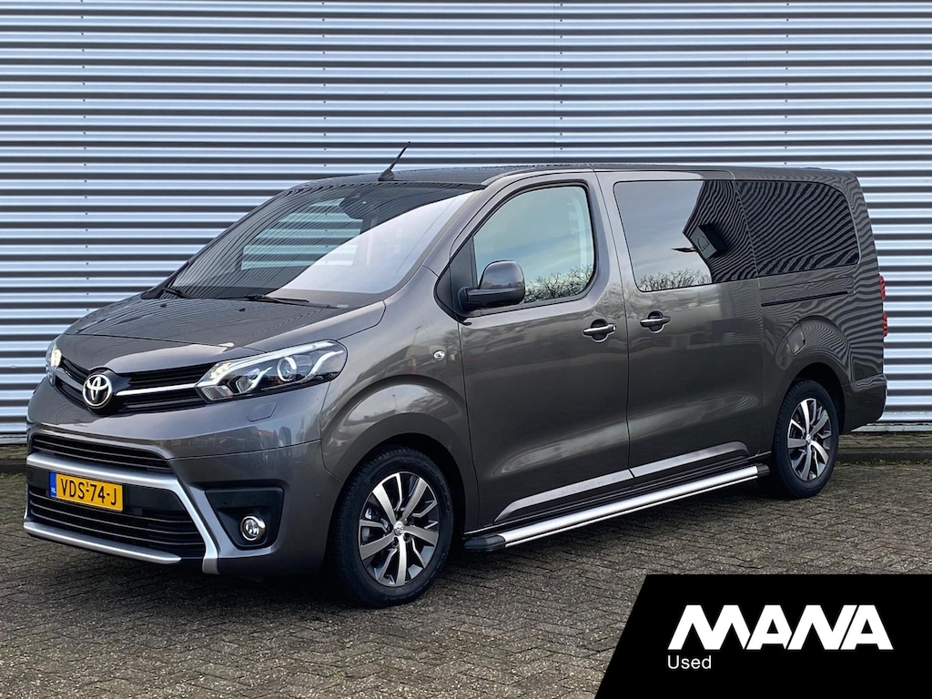 Toyota ProAce 2.0 D-4D Dynamic L3H1 DC 177PK Automaat Dakraam LM Velgen Cruise 360camera Sensoren Bluetooth Navi