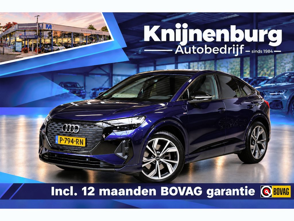 Audi Q4 Sportback e-tron 40 Launch edition 204pk S Competition 77 kWh | SOH 91% | ACC | Leder | Matrix | 100% (Dealer) onderhouden label
