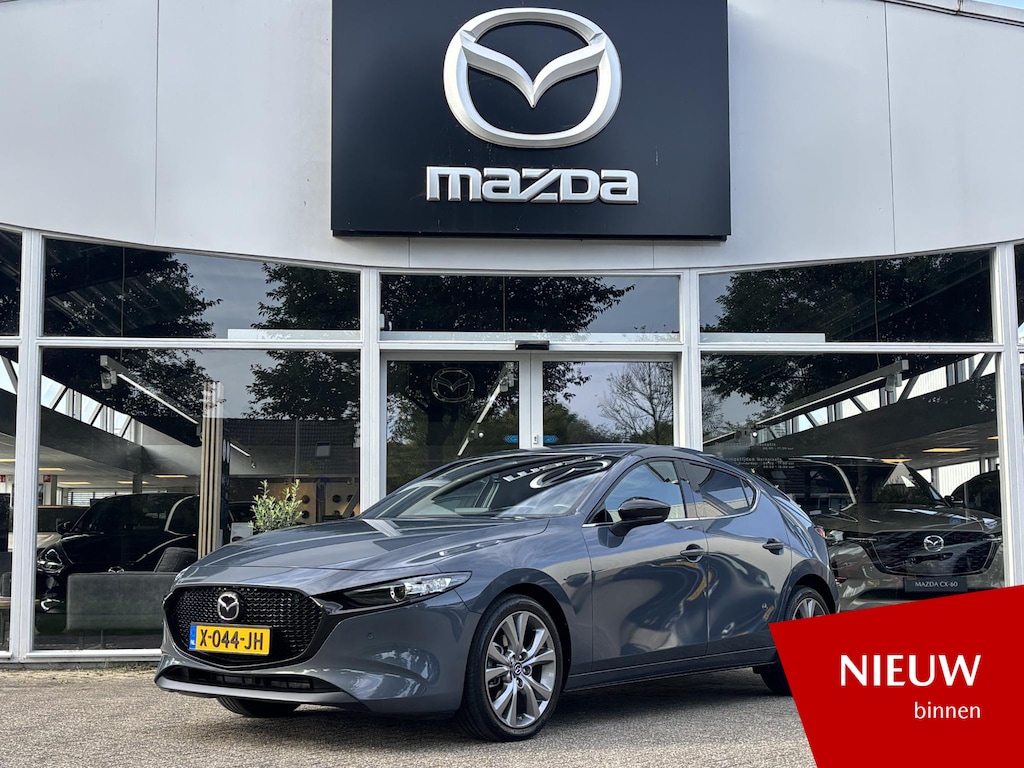 Mazda 3 2.0 e-SkyActiv-X M Hybrid 186 Homura NL-Auto, 1e Eig., Dealer Onderh., 186 PK, Navigatie, Android Auto/ Apple Carplay, A.Rij-Camera, Parkeerhulp, Cruise Controle Ad., Stoel verw., Lichtmetaal