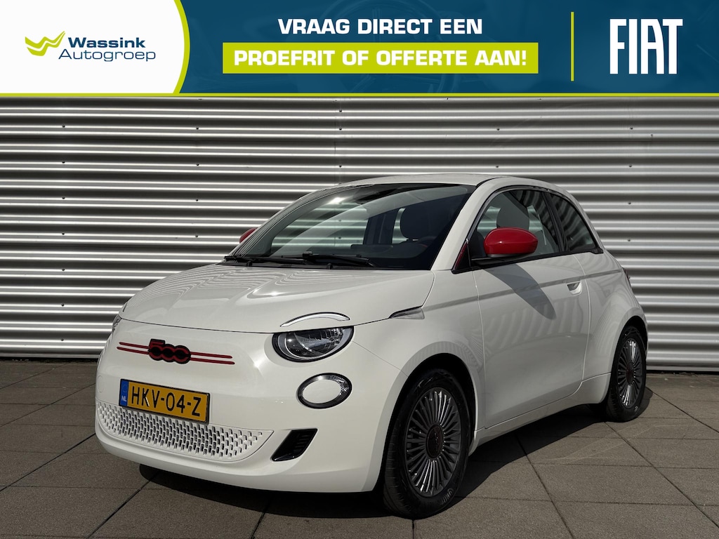 Fiat 500 24kWh 95pk Red I Pack Comfort I Pack Style I Navigatie I Cruise Control I Lichtmetalen Velgen I Camera