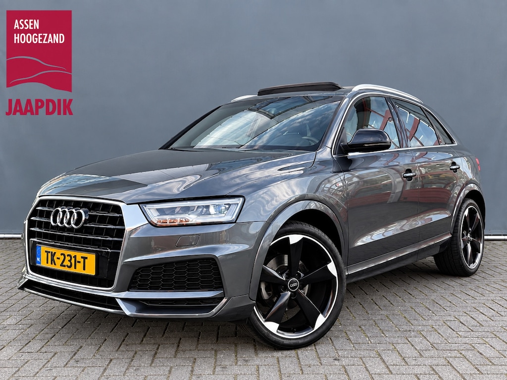 Audi Q3 BWJ 2018 | 1.4 TFSI | S-LINE | AUTOMAAT | PANORAMADAK | ELEKTR. STOEL | TREKHAAK | KEYLESS | HALF LEDER | RS VELGEN | ELEKTR. KLEP | FULL LED | CLIMA | BLUETOOTH | NAVI | PDC |