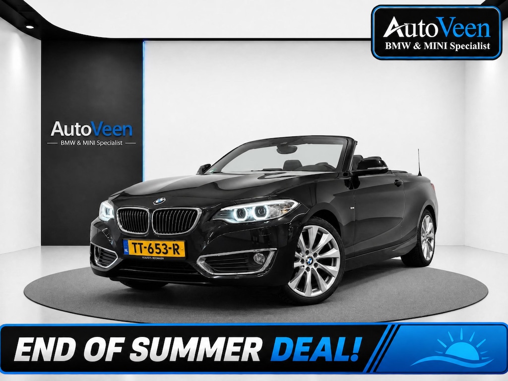 BMW 2-Serie Cabrio 218i M Sport (LED, CRUISE, NAVI, LEDER, STOELVERWARMING, SENSOREN)