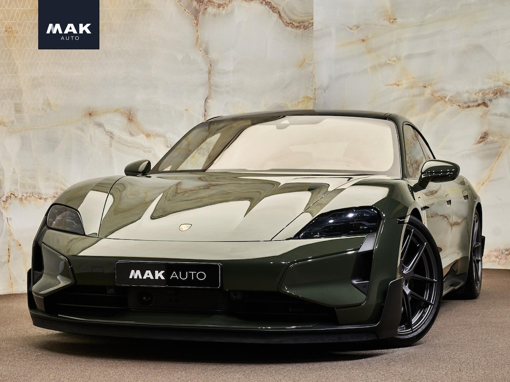Porsche Taycan Turbo GT , NL-auto, PTS Blackolive , ceramic, kuipstoelen, pano, InnoDrive, Burmester, HUD, Active Ride, NP284k