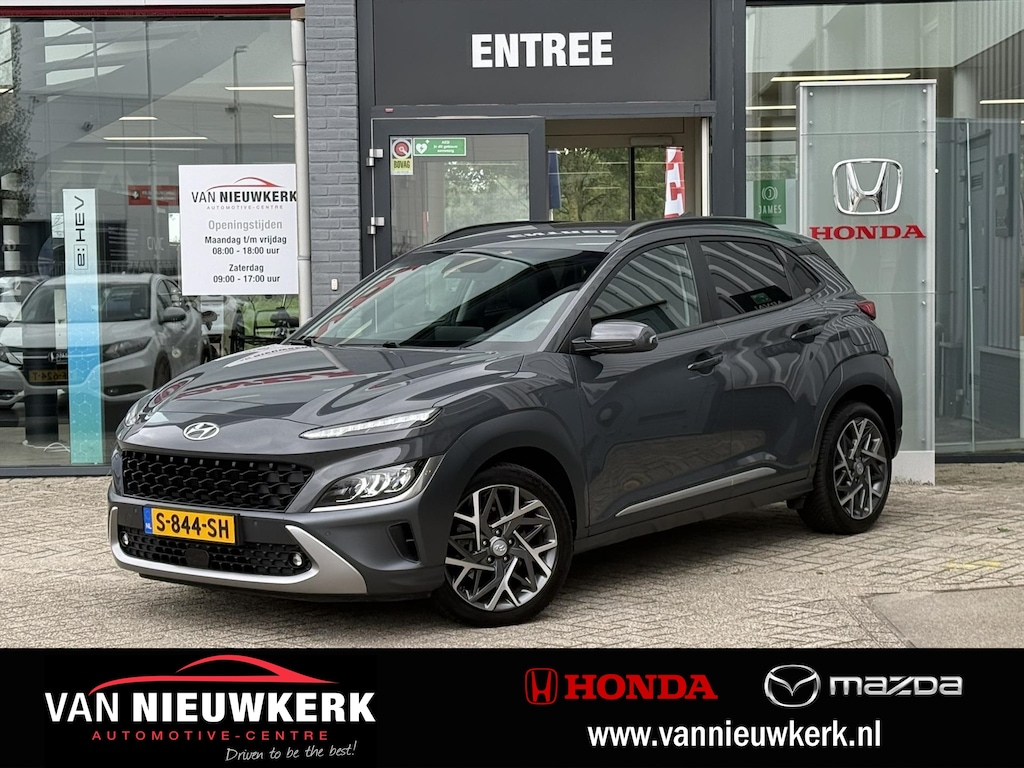 Hyundai Kona 1.6 GDI Hybrid 141pk automaat Premium | Leer | stoel verwarming/koeling | navi