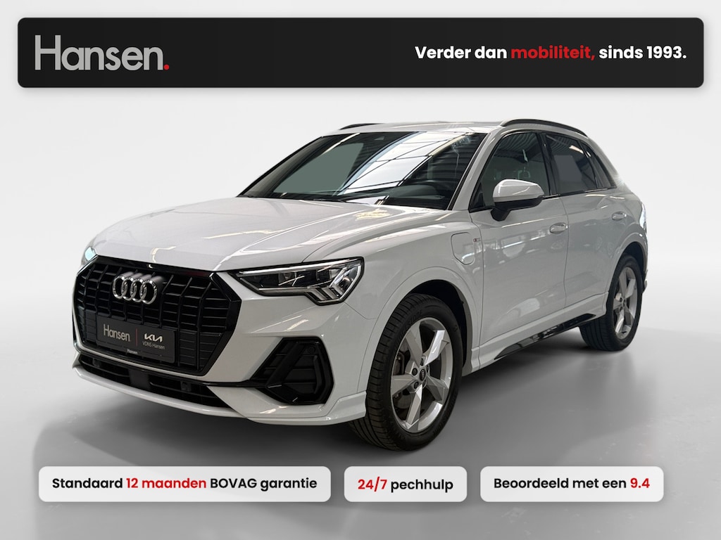 Audi Q3 45 TFSI e S edition I S-Line I Elek. Stoelen I Memory I Adaptive Cruise I LED I Elek. Achterklep I Stoelverwarming I Carplay