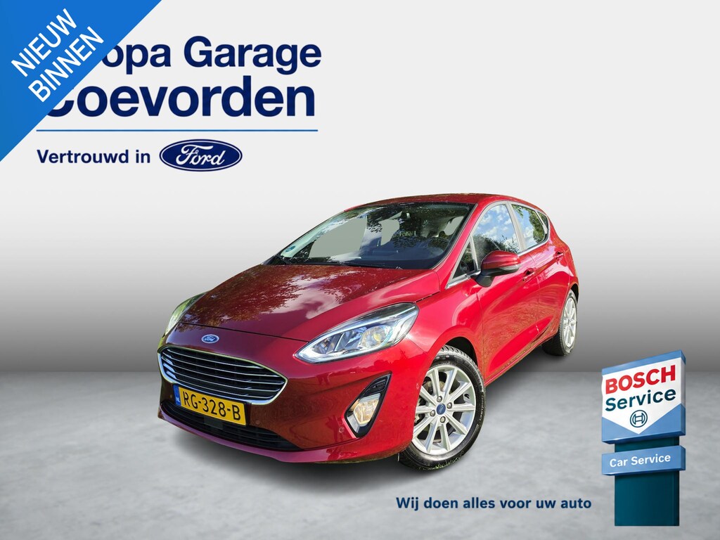 Ford Fiesta 1.0 EB 100PK Titanium | DEALER OND | ADAP. CRUISE | TREKHAAK | CAMERA | CLIMA | VOORRUIT VERWARMING |