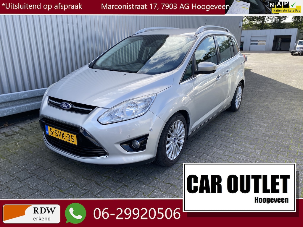 Ford Grand C-Max 1.0 Titanium Clima, Navi, CC, PDC & Cam, Zonwering, LM, Trekh, nw. APK – Inruil Mogelijk –