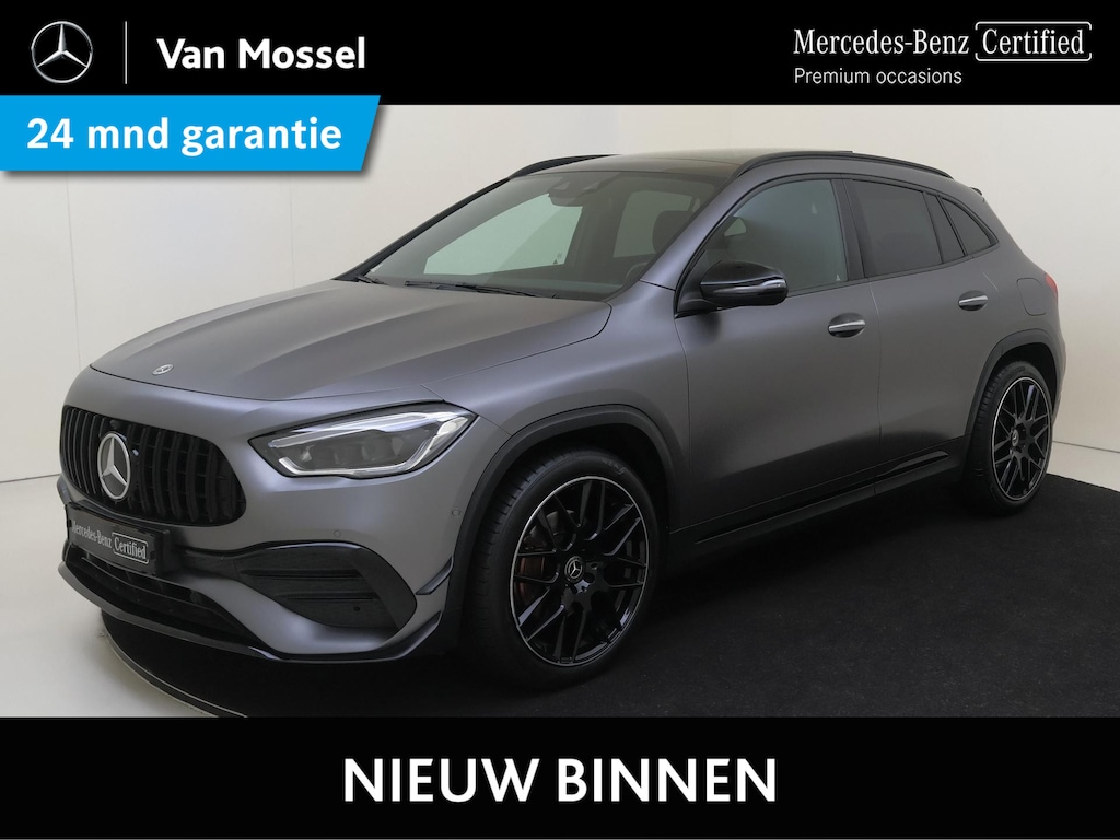 Mercedes-Benz GLA 200 Business Solution AMG Premium Plus /Panoramadak /Memory Stoelen /20 Inch / AMG45 pakket /Mountaingrey Magno