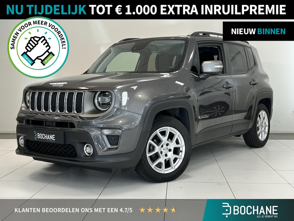 Jeep Renegade 1.0T-e2 Limited | Parkeersensoren | Climate control | Navigatie | Adaptieve Cruise | AppleCarplay AndroidAuto |