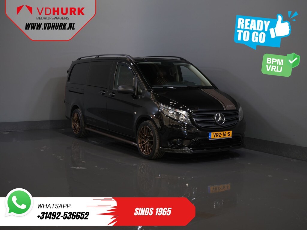 Mercedes-Benz Vito 114 CDI Aut. DC Dubbel Cabine Buffl Leder/ 2x Schuifdeur/ Carplay/ Navi/ Spoiler/ Frontlip/ Sidebars/ 18”LMV/ Cruise/ Airco
