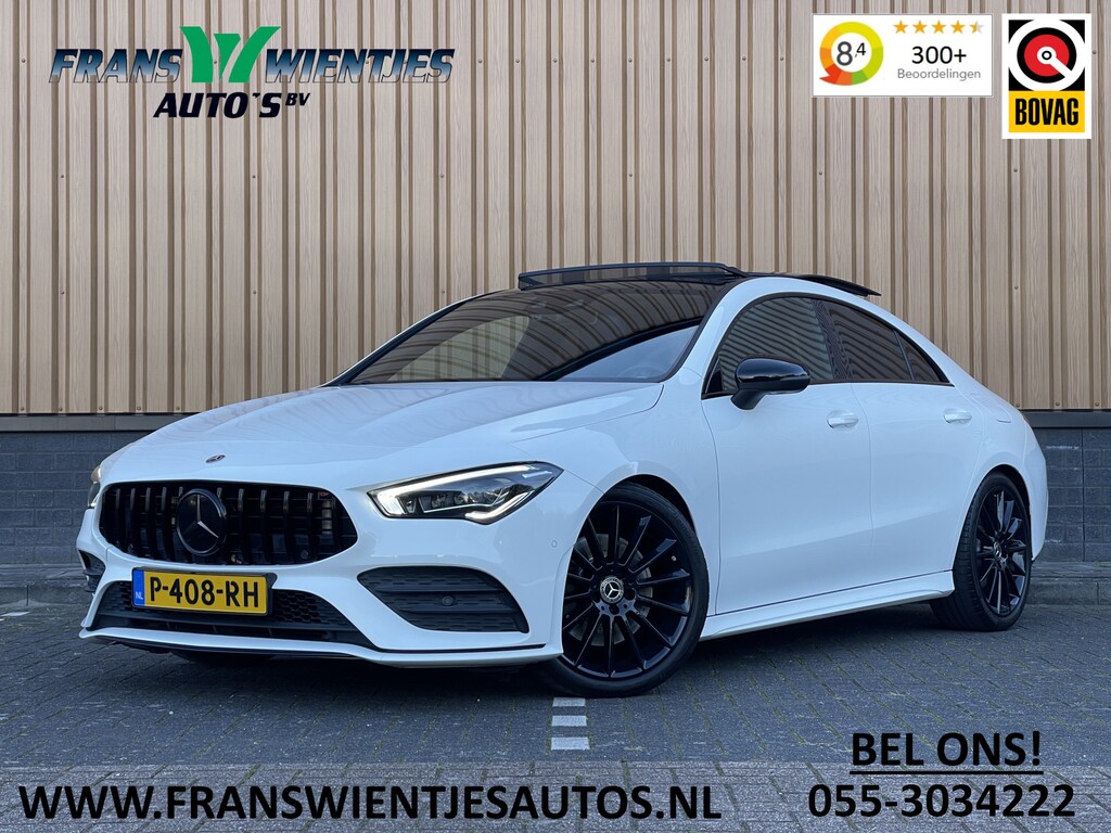 Mercedes-Benz CLA 200 Premium Plus AMG | Panoramadak | Sfeerverlichting | Multibeam Led | 19" Lichtmetaal | Camera | Stoelverwarming | Lane Assist | Dodehoeksensor |