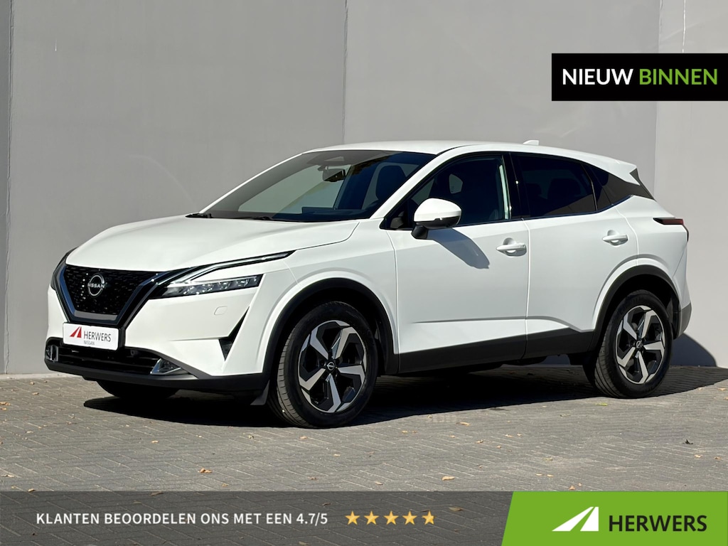 Nissan Qashqai 1.3 MHEV Xtronic Tekna / Dealer Onderhouden / Cold Pack / Trekgewicht 1800 kg / Head Up Display / Stuur- Stoel & Voorruit verwarming / Rondomzicht camera / Adaptief cruise control / Elektrische achterklep / Apple Carplay Android Auto /
