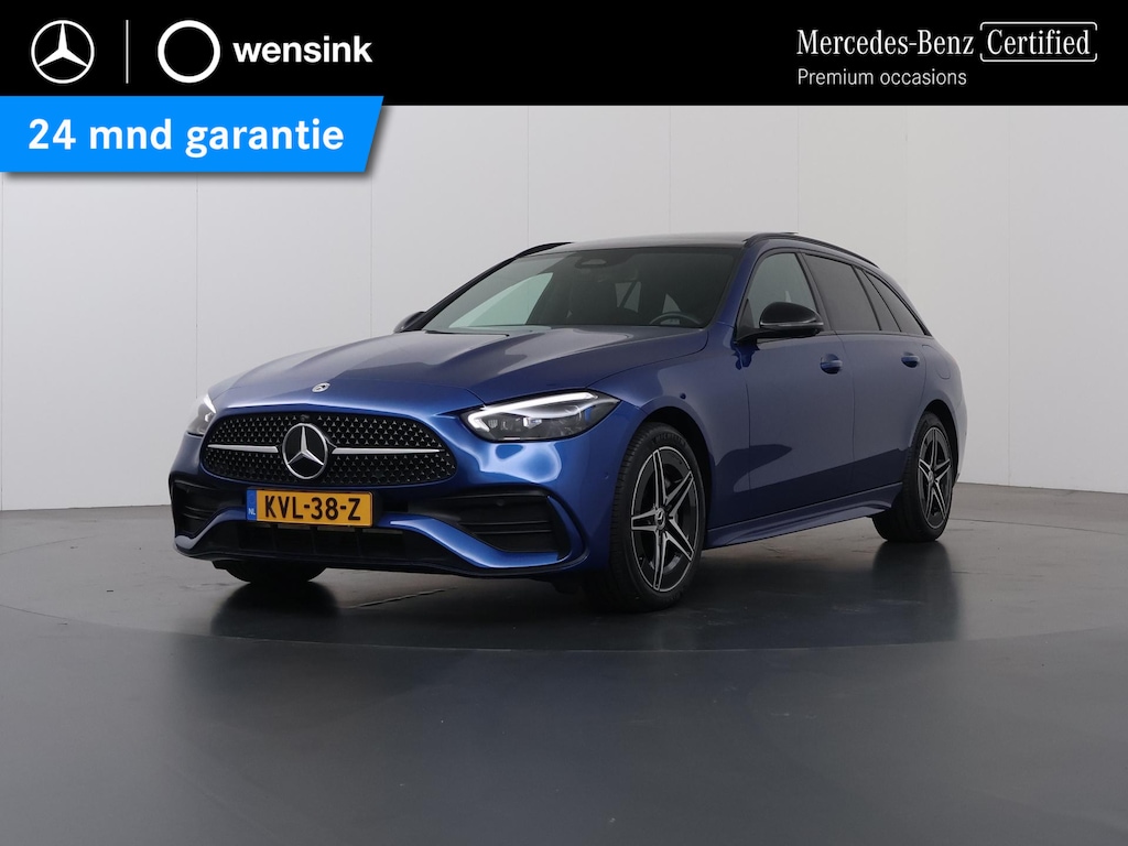 Mercedes-Benz C-klasse 300 e AMG Line | Trekhaak | 360 graden camera | Night | Panoramadak | Digital Light | Memory stoelen |