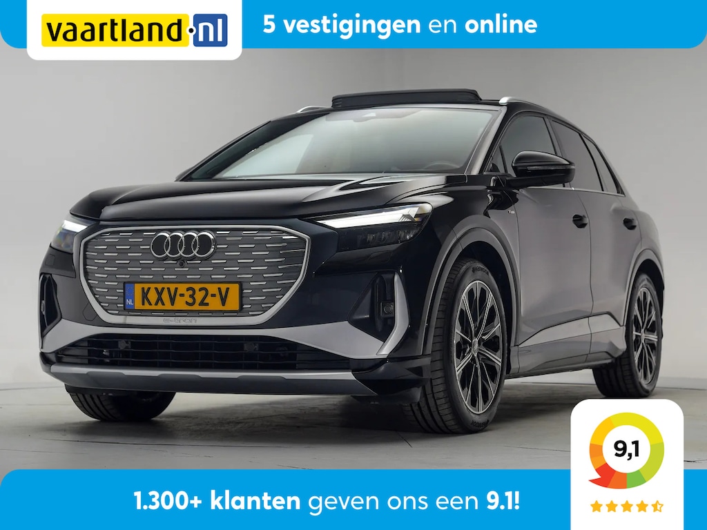 Audi Q4 e-tron 40 S Line 77 kWh 3-fase [ Panorama LED Virtual Sportstoelen ]