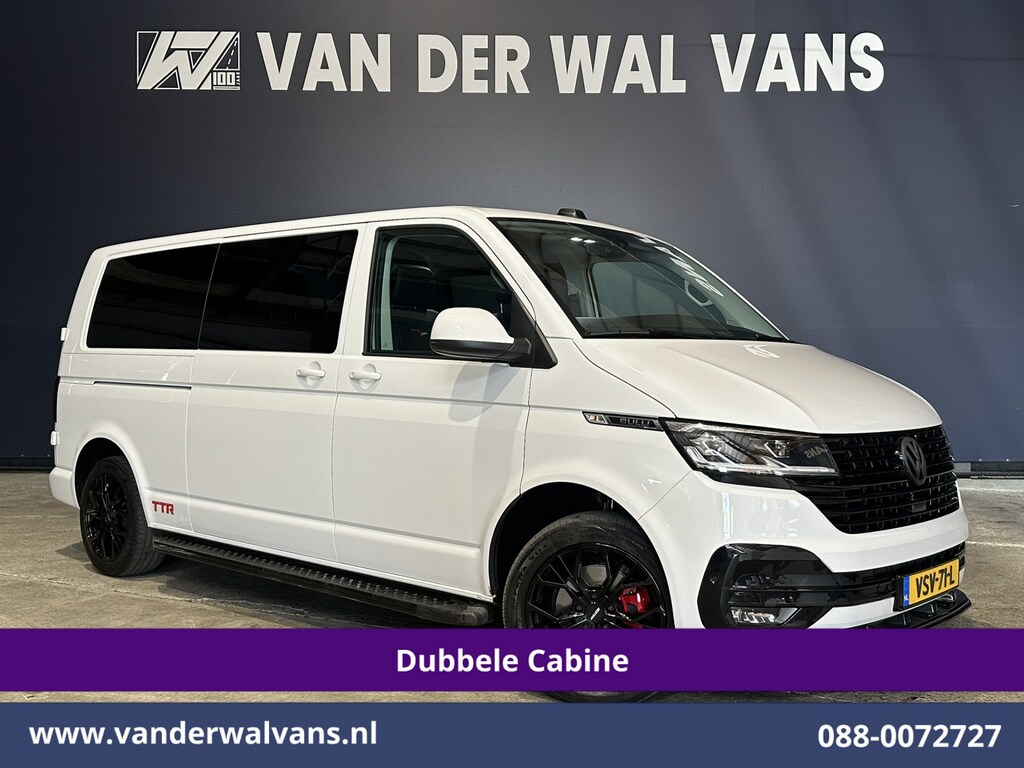 Volkswagen Transporter 2.0 TDI 150pk Automaat L2H1 BULLI Dubbele Cabine Euro6 Airco | 5-Zits | Camera | Navigatie | Apple Carplay LED, Android Auto, Adaptieve Cruisecontrol, LM Velgen, Leder, 2500kg Trekhaak, Parkeersensoren, Verwarmde voorruit