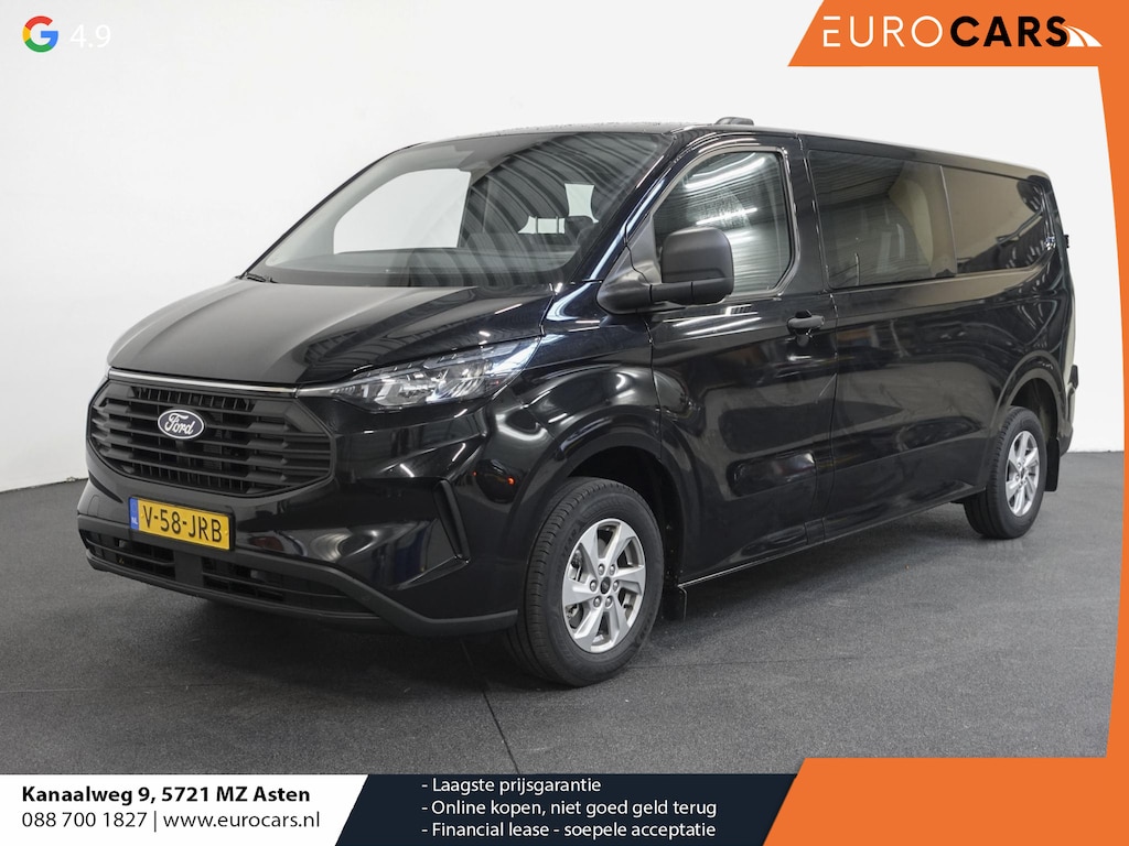 Ford Transit Custom 300 2.0 TDCI L2H1 Trend Dubbele Cabine Nieuw Model Trekhaak Navigatie Apple CarPlay Android Auto Camera Parkeerhulp Adaptive Cruise Control Climate Control Lichtmetalen velgen