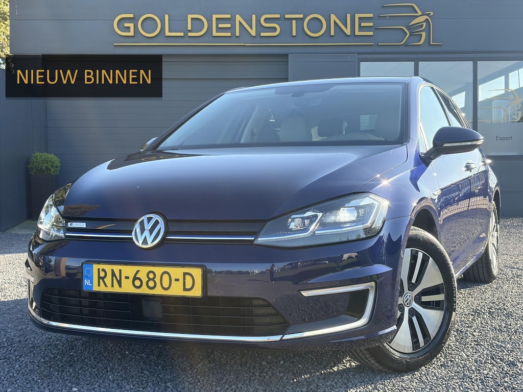 Volkswagen E-Golf e-Golf ✓SOH 88.57%✓Carplay✓Navi✓Leder✓Clima✓Cruise✓Pdc V+A✓LED✓16'' Lm velgen✓N.A.P✓Apk tot 02-2027