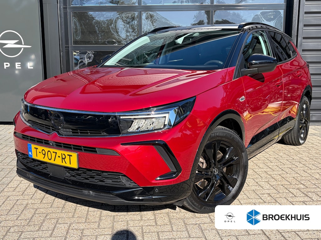 Opel Grandland 1.6 Turbo Plug-In Hybrid 225 PK Level 4/GS Line | TREKHAAK AFNB.| ADAPTIEVE CRUISE CONTROL| AGR COMFORTSTOELEN| DODEHOEK DETECTIE| STUUR, STOEL EN VOORRUITVERWARMING| HALF LEDER/HALF STOFFEN BEKLEDING| CAMERA + PARKEERSENSOREN| NAVIGATIE + APPLE CARPLAY/ANDROID AUTO| FULL LED| KEYLESS START| EERSTE EIGENAAR| DEALER ONDERHOUDEN|
