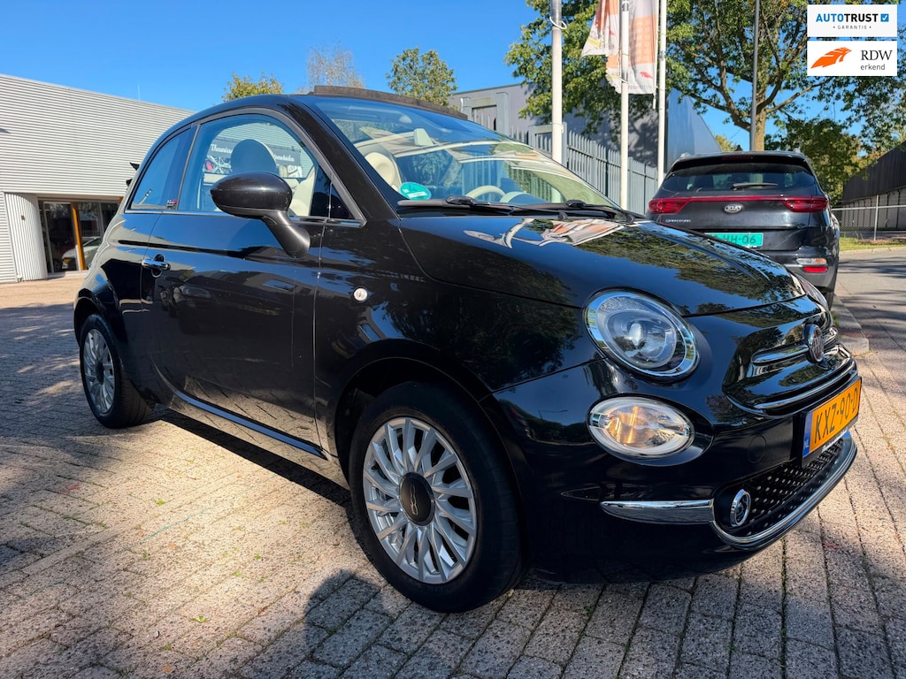 Fiat 500C 1.2 Lounge exclusive , airco, cruise, elec pakket, xenon-led, pdc, nwe apk, dealer onderhouden 124.126 km