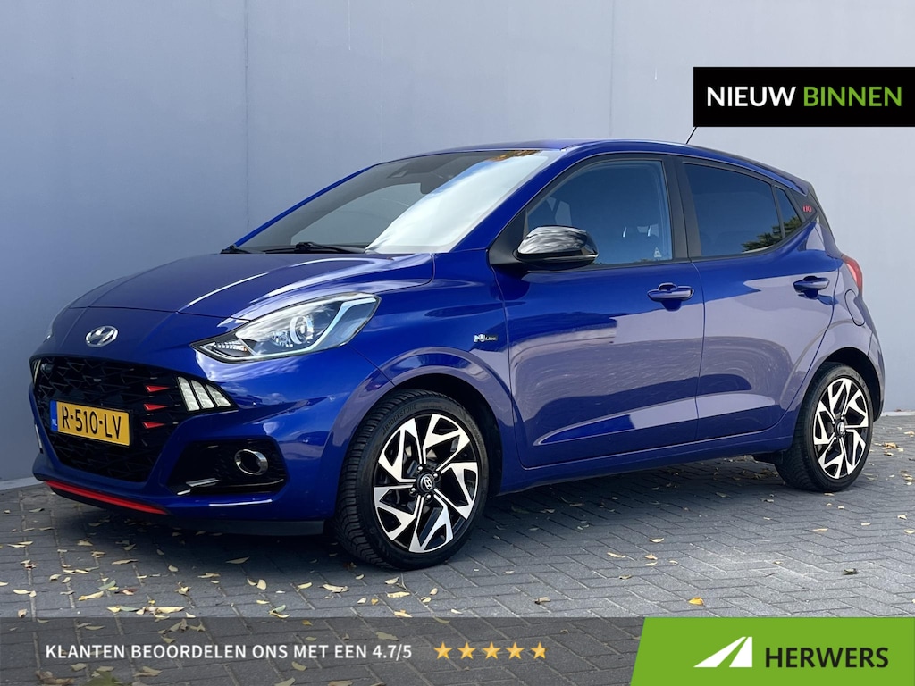 Hyundai i10 1.0 T-GDI N Line 5-zits / 1ste Eigenaar / All Season Banden / Navigatie / Camera / Android Auto/Apple Carplay / Climate Control / Stoelverwarming / DAB /