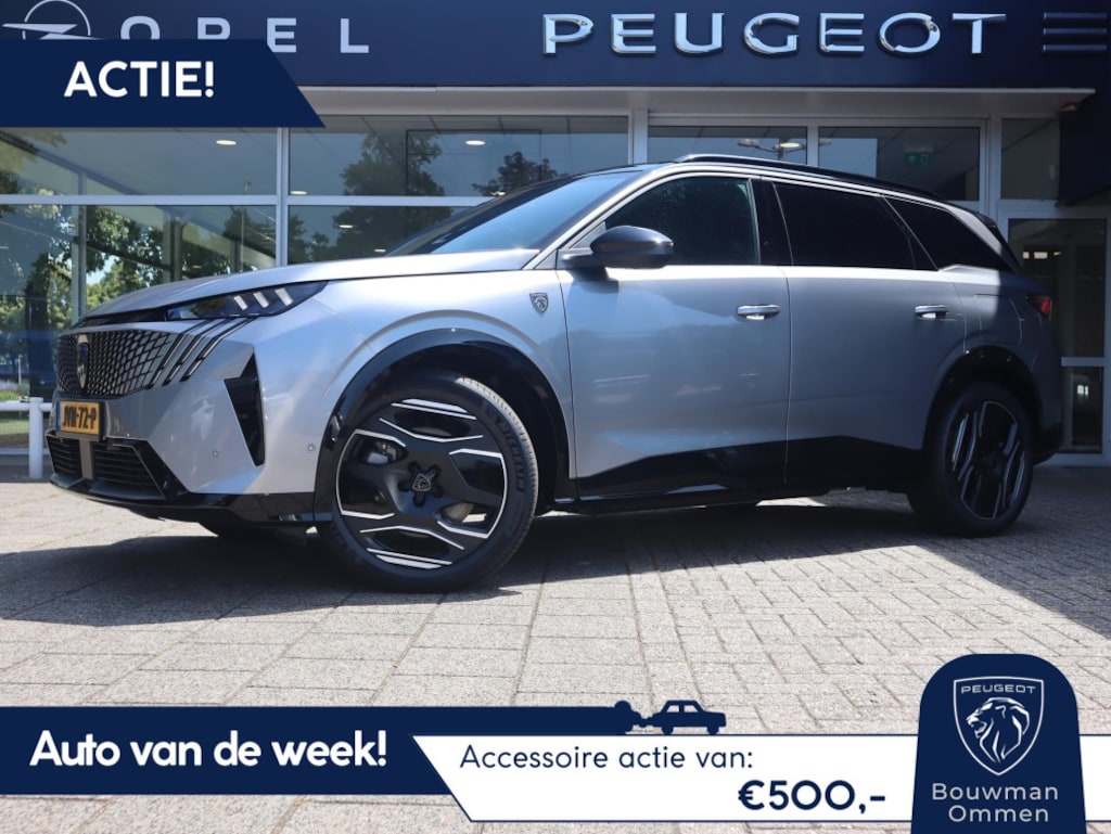 Peugeot 5008 SUV *Auto van de Week!* EV GT Exclusive 73 kWh 210PK 7pers., Rijklaarprijs, Leder Trekhaak Navigatie 360° Camera 20 inch wielen