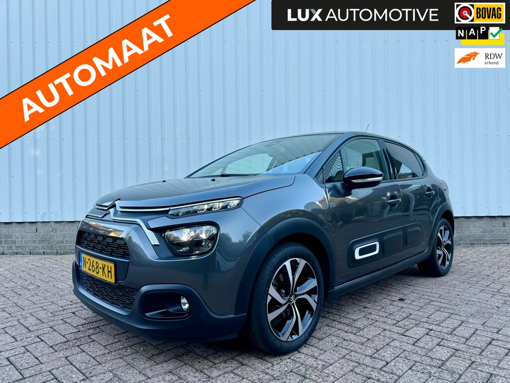 Citroën C3 1.2 PureTech Shine Automaat, CarPlay, Navi, Luxe bekleding, PDC, Camera, NAP